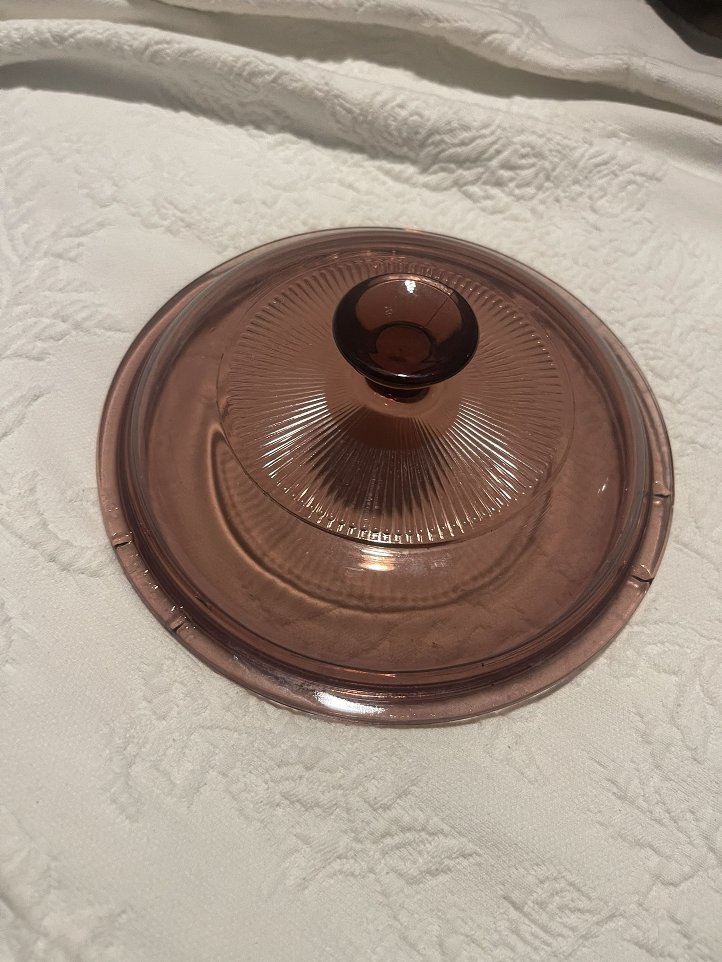 PYREX 6 1/2” Clear Glass Cranberry Lid