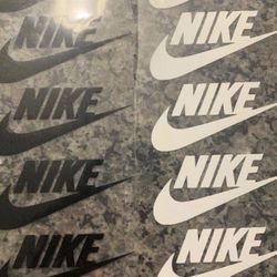5 Black 5 White Nike logo Swoosh Iron On
