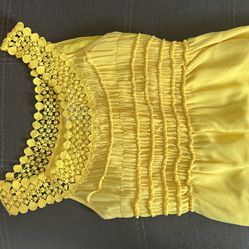 Max Studio Yellow Sleeveless Dress Small