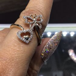 10k Gold Diamond Lady’s Ring New Style Available In Stock ,with Valentine Day Special Discount,