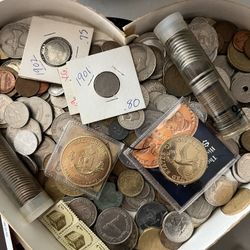 Old Us And Foreign Coins Grandpas 