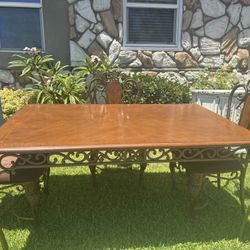 Wood Table With 4 Chairs $100 OBO 