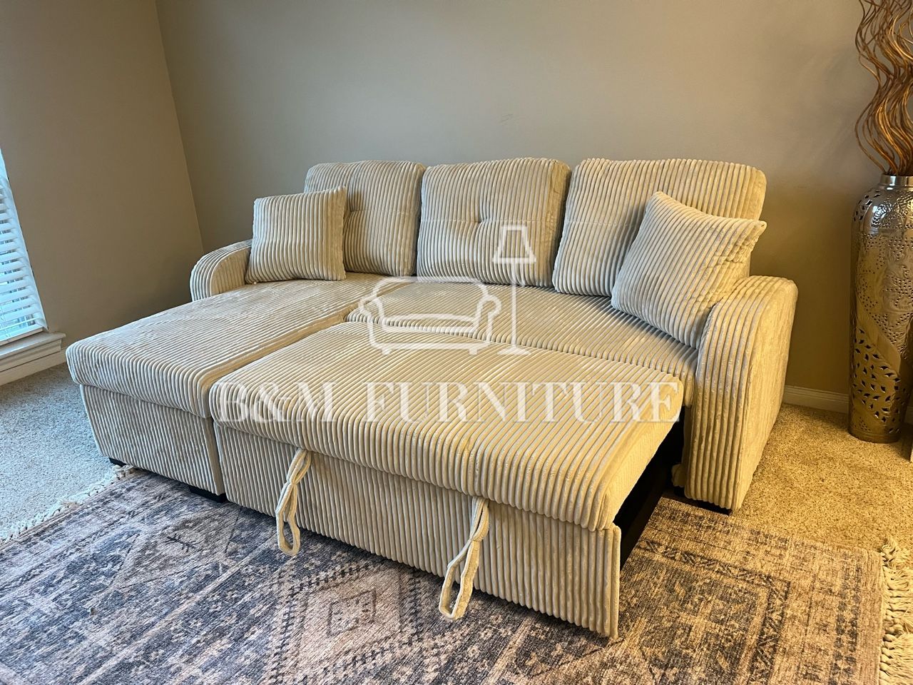 Brand New Small Reversible Sleeper Sectional