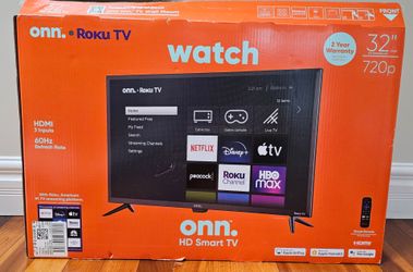 ONN 32" Roku Smart TV – HD 720p – Original Box – Works Great