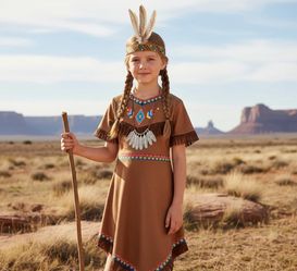 Girls size 14-16 yrs Native American Inspired Costume Set (can fit Xs in women size)