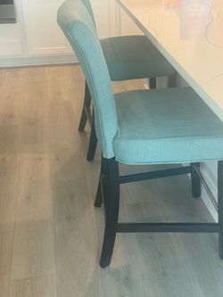 2 Aqua Barstools