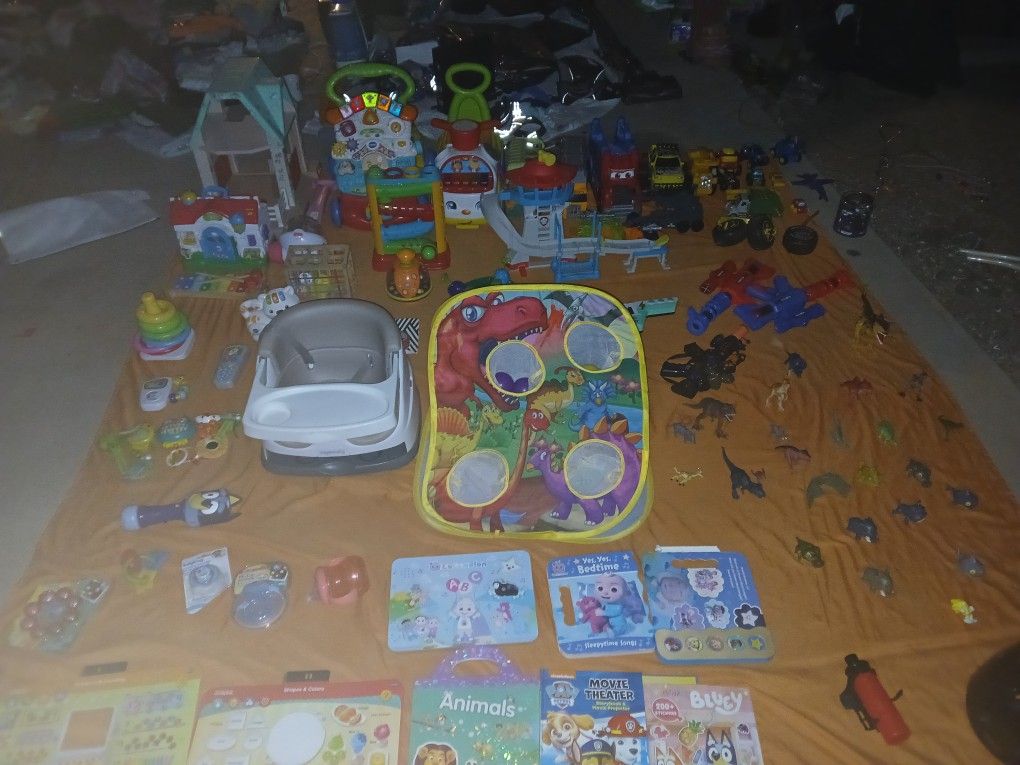 a lot of random kid toys