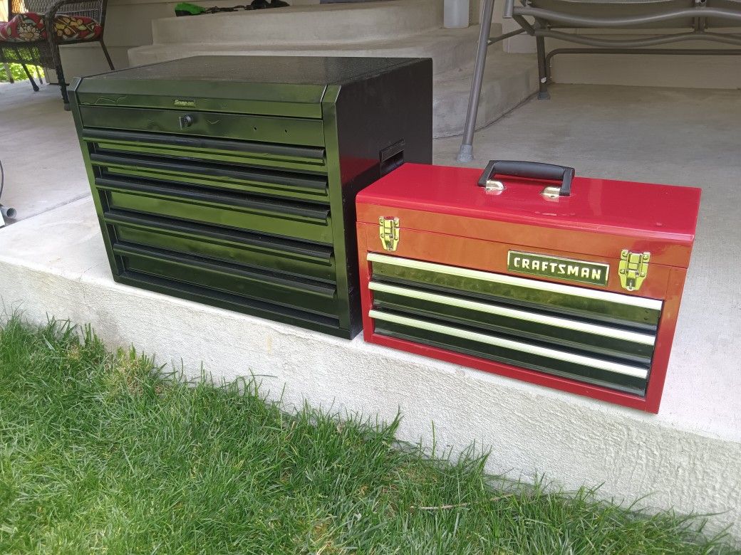 Pair Of Toolboxes Husky Craftsman W Drawers