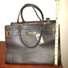 Elegant Black Leather Pet Purse