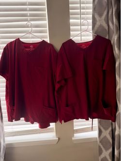 Burgundy scrubs 4x $20 each