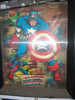 Captain America picture and shield