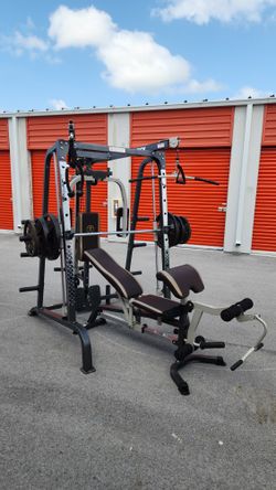 45²+35²+25²+1Barra7ft+Bench+Rack Smith + 4 Mats 6x4Thick3/4. Delivery cheap/Barato for extra 