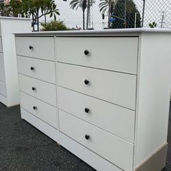 NEW White 8 Drawer Dresser