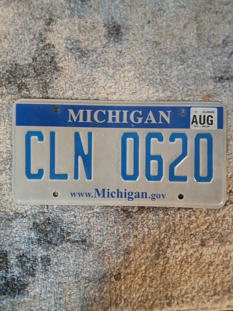 Michigan license plate