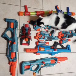 Nerf gun lot with accessories