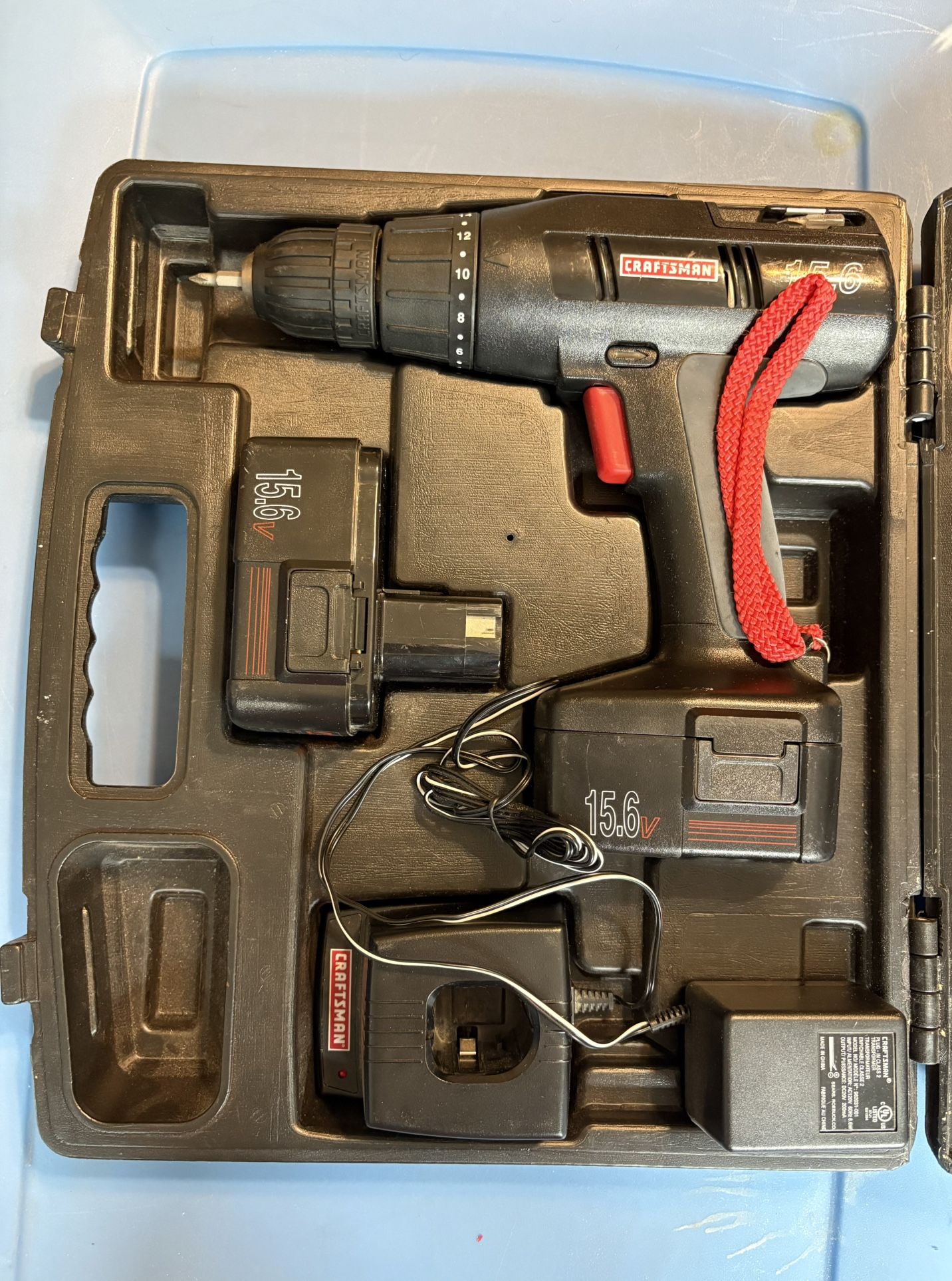 Craftsman 15.6 Volt Cordless Drill Power Tool In Case Set