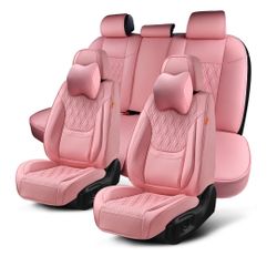 TINRAIYANG Pink Car Seat Covers Full Set 
