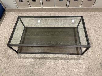 Crate & Barrel Glass Coffee Table