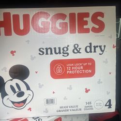 Huggies Diapers Size 4 - $37 Each Box 