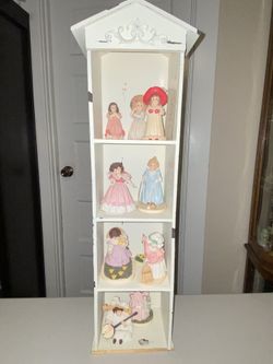Maud Humphrey Bogart Hamilton Figurine dolls LOT & Cabinet.