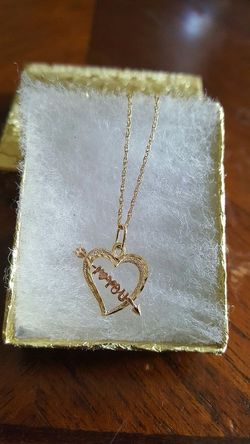 14k gold necklace with 14k gold pendant 20"