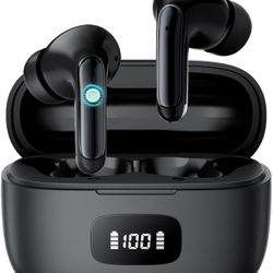 Earbuds, Wireless Earbuds 2025 Bluetooth 5.3 Headphones, 56Hrs Hi-Fi Stereo Deep Bass Earphones with 4 ENC Noise Cancelling Headphones Mics, IPX7 Wate