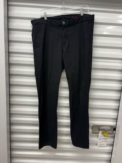 English Laundry Black Slim Tapered Dress Pants Flat Front Pockets Men 36X32