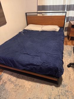 Queen platform bed frame