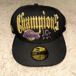 Los Angeles Lakers 2020 Finals Champions Embroidered NBA Fitted Hat Size 7