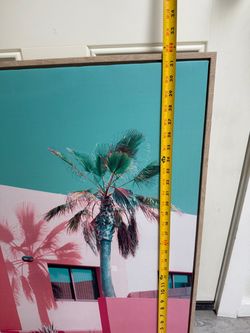 Framed Palm Tree Canvas Wall Art