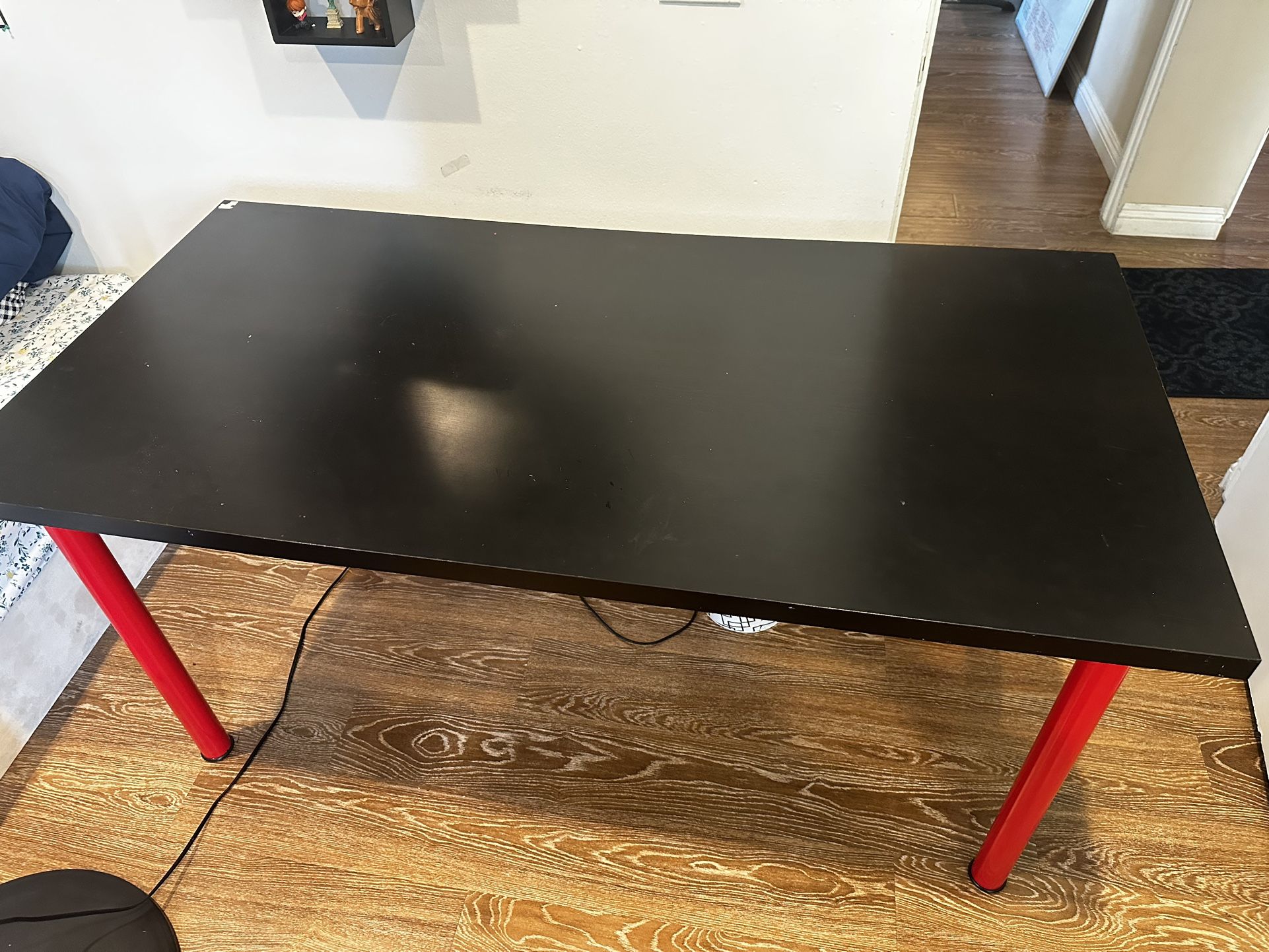Ikea Desk With Red Legs 70x29