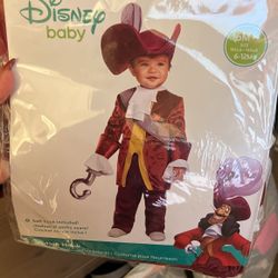 6m -12 MonthsCaptain Hook Costume 