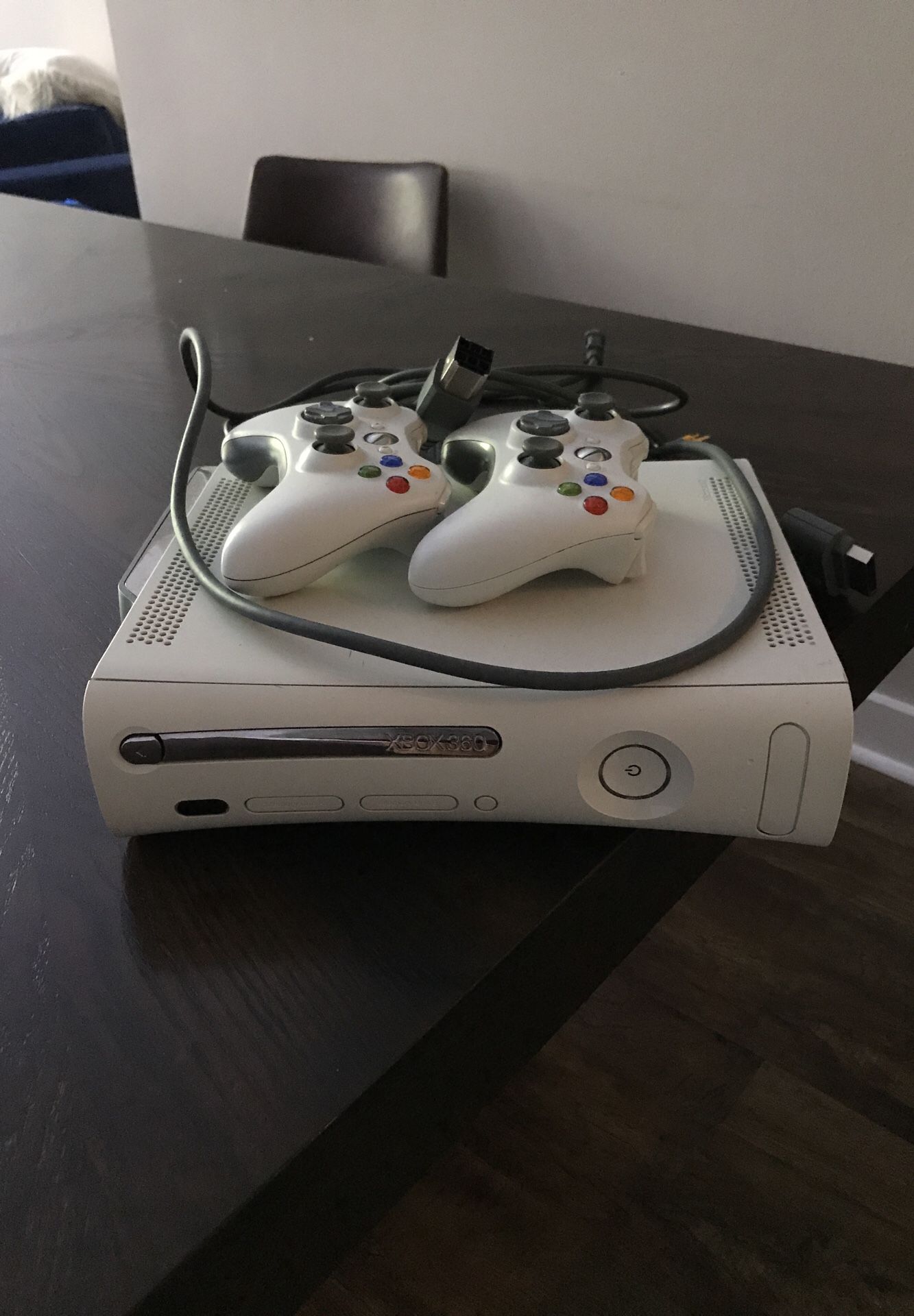 Xbox 360 with controllers & games