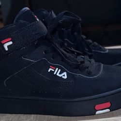 Fila V-10 Lux 1CM01212-014 Mens Black Nubuck Lifestyle Sneakers Shoes Size 8