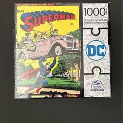 new sealed 1000 piece Superman/batman puzzle set with poster