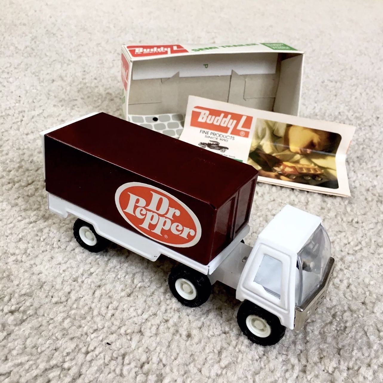 Vintage 1978 BUDDY L DR PEPPER Pressed Steel Semi Trailer Truck
