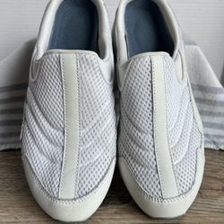 Easy Spirit Women white Leather Slip On Sneakers Confort Sz 6.5-7.5 