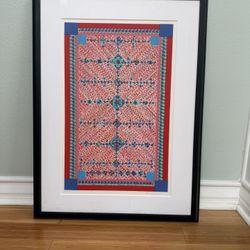 Rare Art Dee Shapiro Rug Pattern 1983