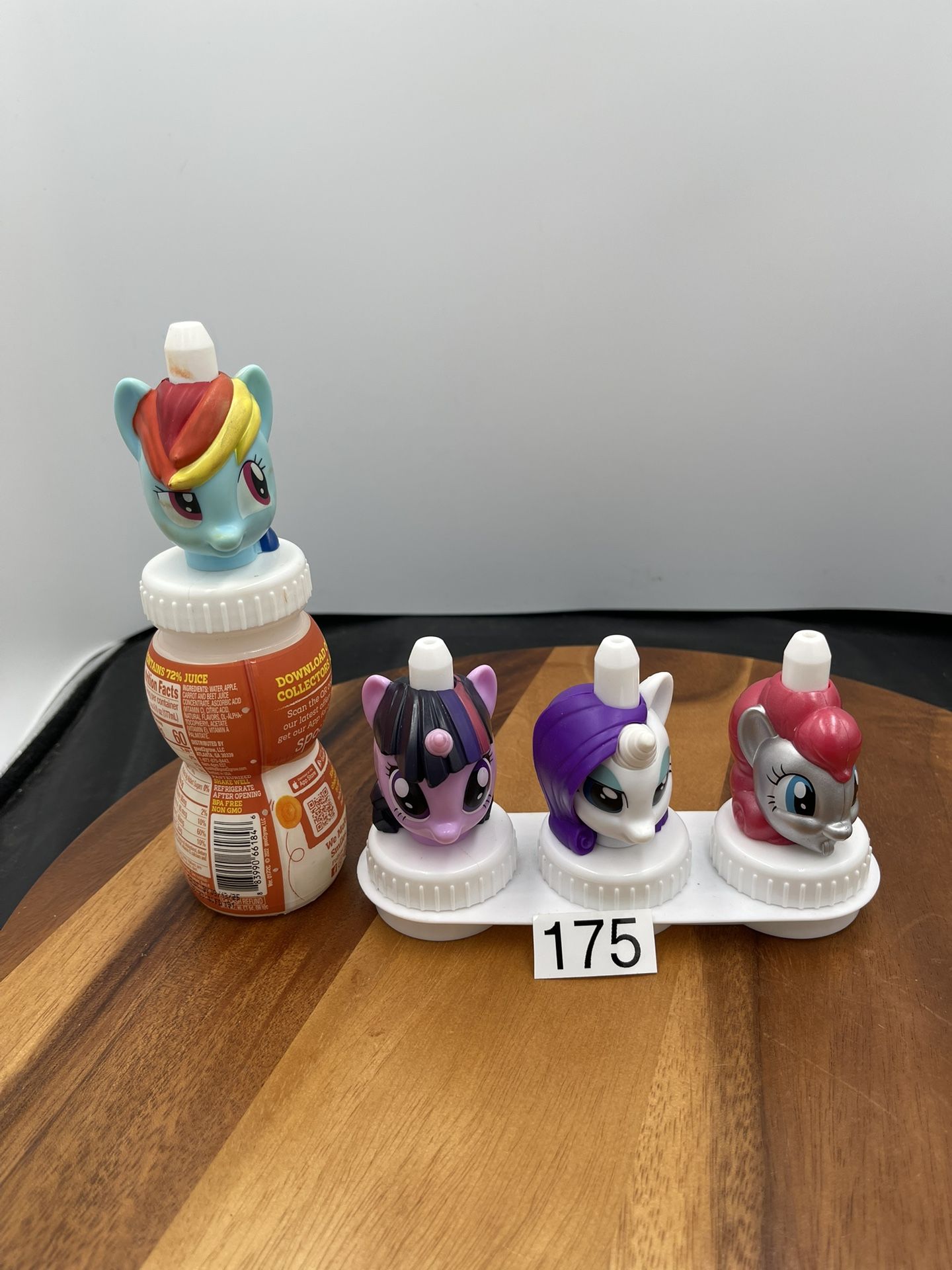 4 My Little Pony Juice Toppers With Rack