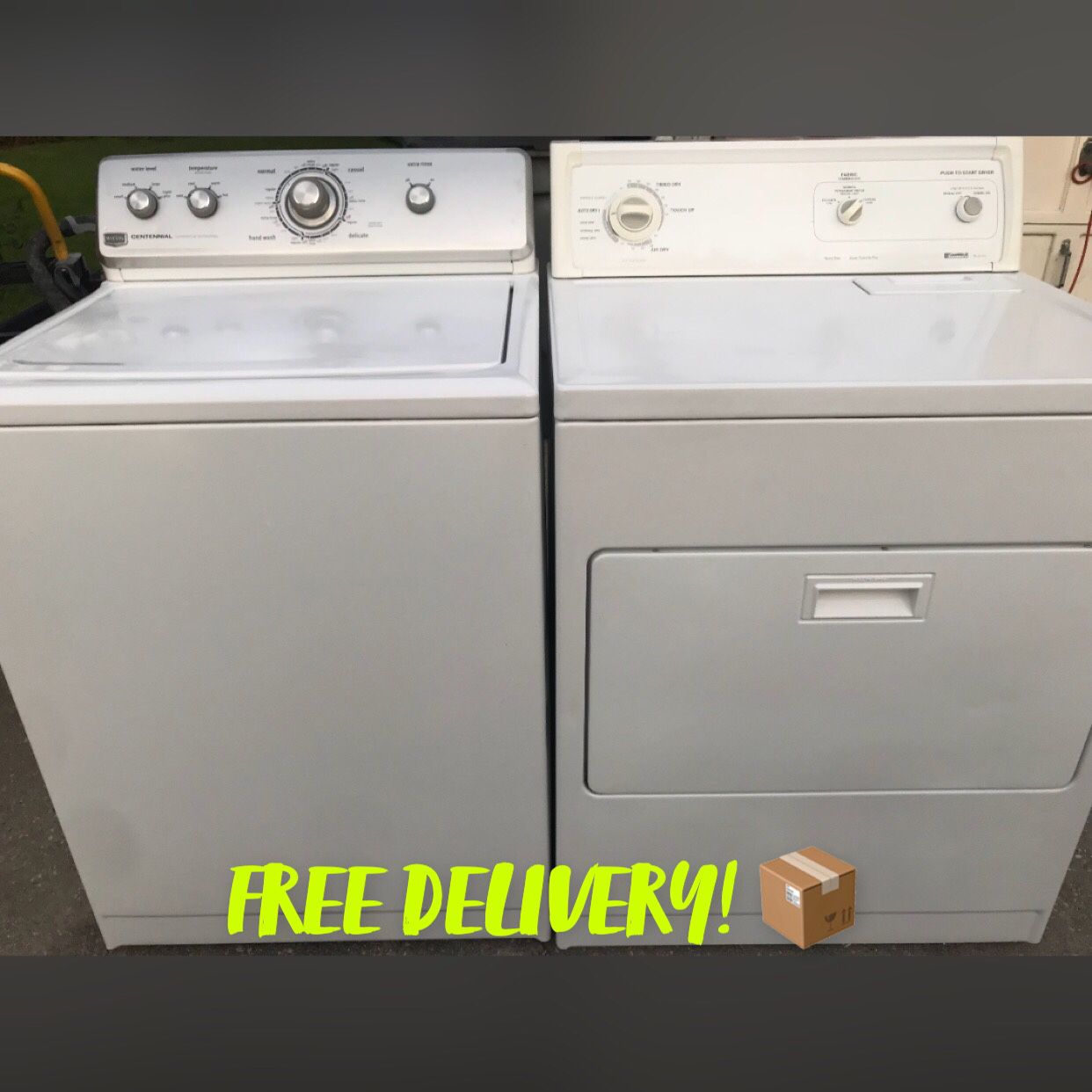 Washer and Dryer Set With Free Delivery