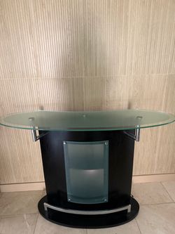 Modern Contemporary Home Bar with Glass Top