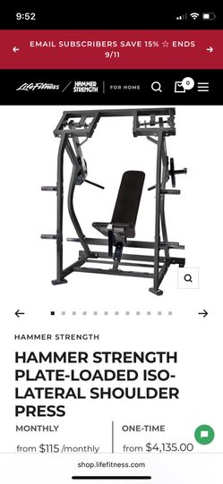 HAMMER STRENGTH SHOULDER PRESS