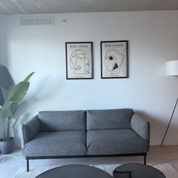 IKEA ÄPPLARYD Loveseat – Modern Gray Sofa – Excellent Condition