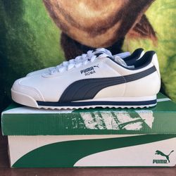 Puma Roma Basic White And Blue Shoes Zapatos Sneakers Men’s 