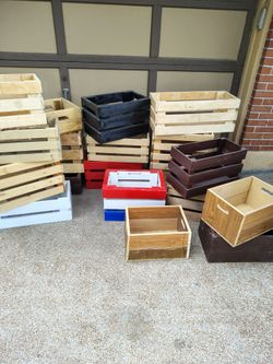 Handcrafted wooden crates