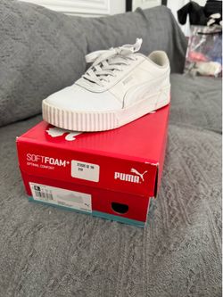 Puma Carina L White Platform Sneakers Women’s 8.5
