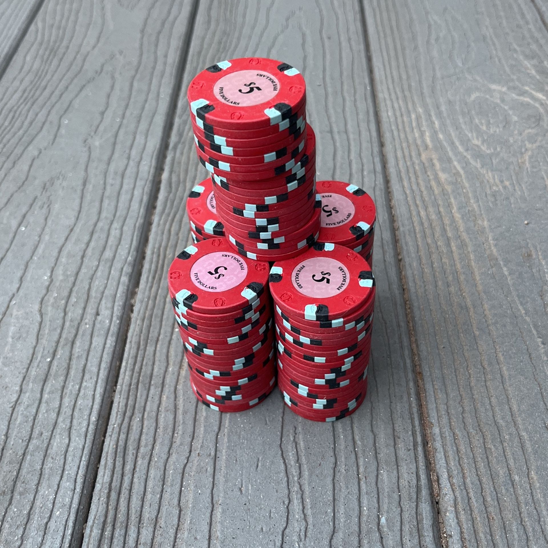 100 Red Poker Chips 14 Grams Each 