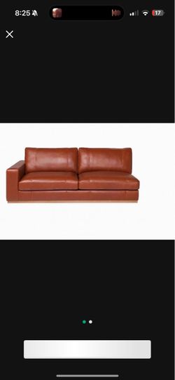 Leather Couch - one piece modern