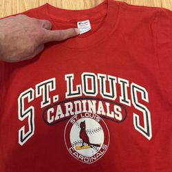 Vintage St. Louis Cardinals Single Stitch Shirt Champion Tag 1980s Runs Small