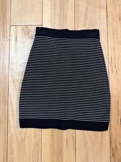 BEBE striped elastic mini skirt Small